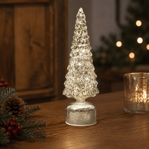 Three Kings LED Faux Trees Three Kings Silver InLit Spinning WonderTree
