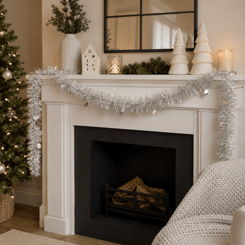 Three Kings Tinsel Three Kings Silver X-Bling! Tinsel Bauble Streamer – 2m