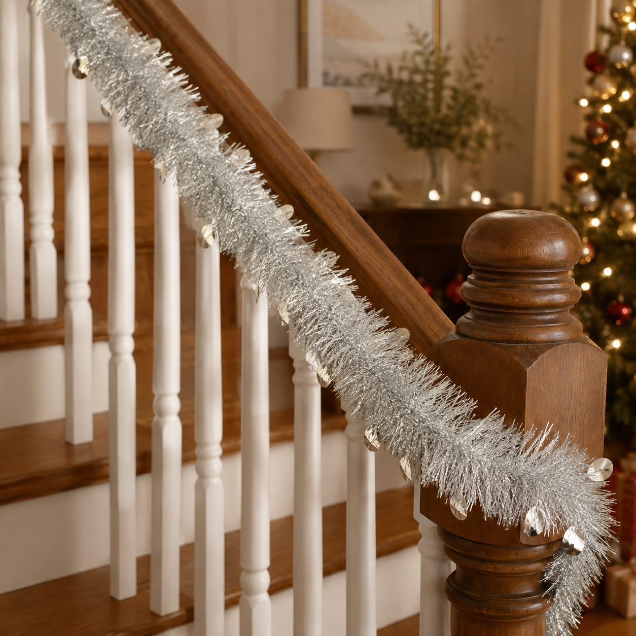 Three Kings Tinsel Three Kings Silver X-Bling! Tinsel Bauble Streamer – 2m