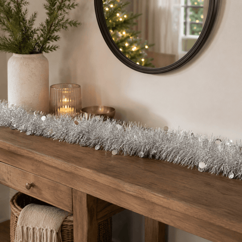 Three Kings Tinsel Three Kings Silver X-Bling! Tinsel Bauble Streamer – 2m
