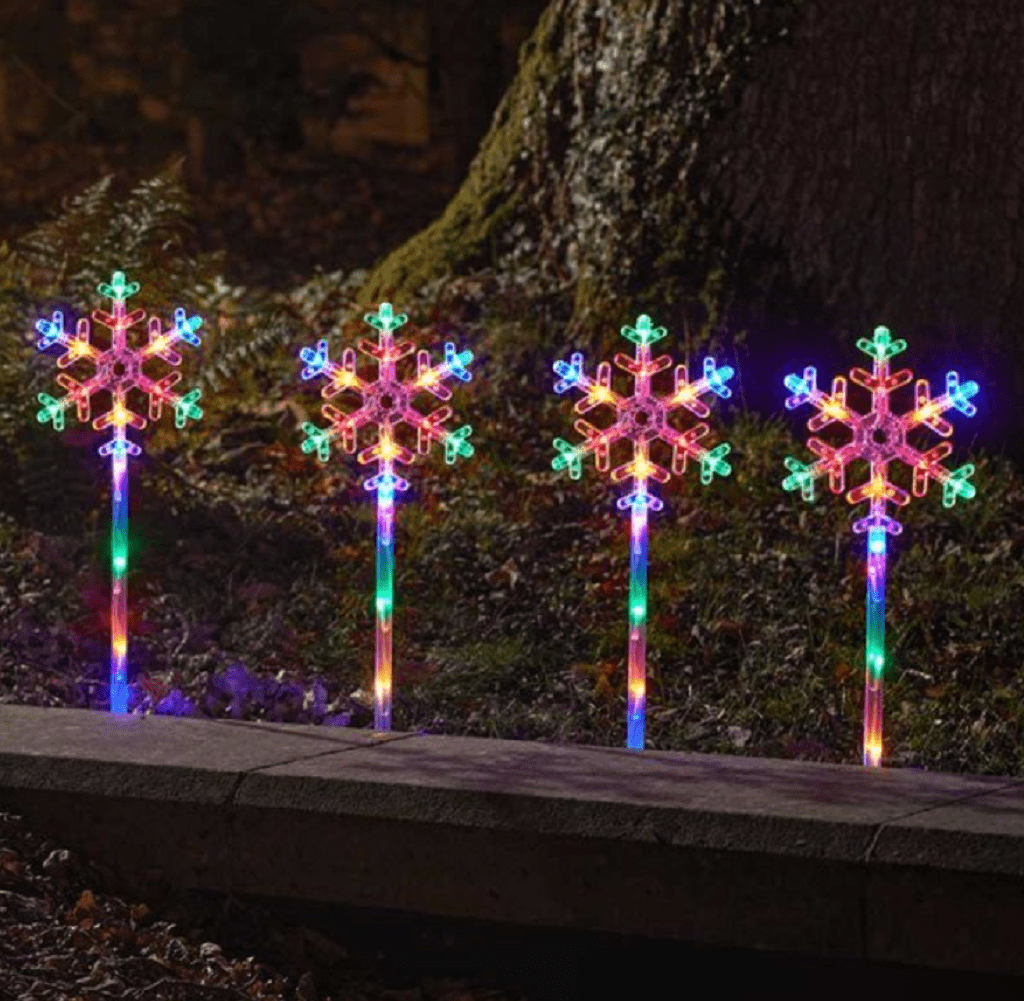 Three Kings Christmas Lit Decor Three Kings SnowDecor Stakes Large 4pc Multi