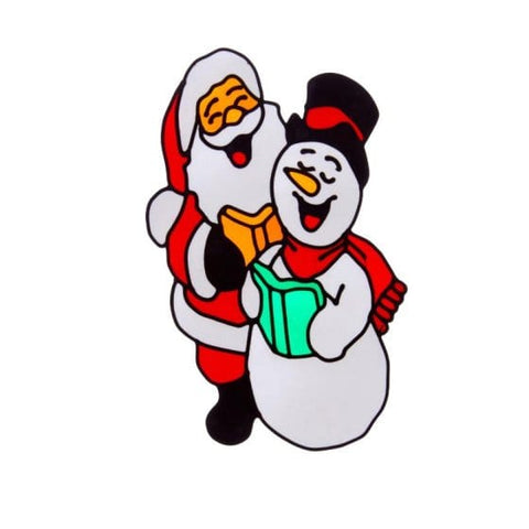 Three Kings Window Stickers Xmas Three Kings Snowman and Santa Window Sticker 35cm