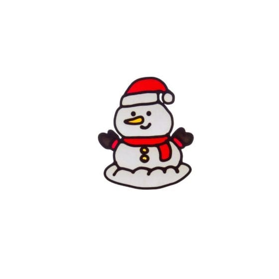 Three Kings Window Stickers Xmas Three Kings Snowman Window Sticker 15cm