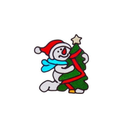 Three Kings Window Stickers Xmas Three Kings Snowman Window Sticker 20cm