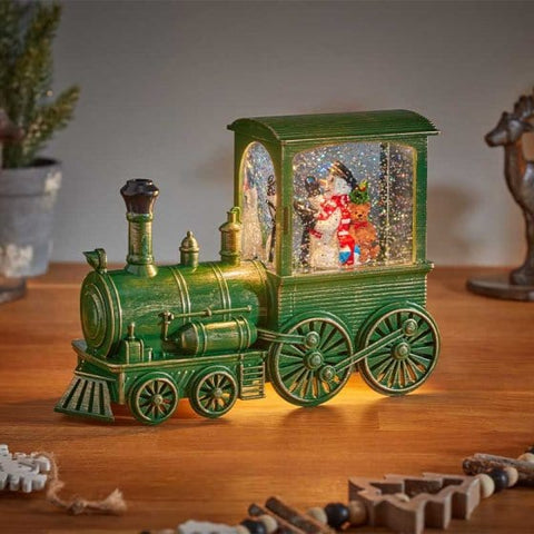 Three Kings Lanterns Christmas Three Kings SnowSwirl All Aboard Lantern - Frosty