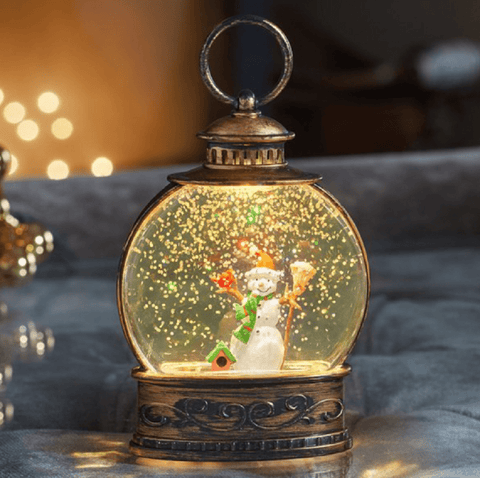 Three Kings Christmas Lit Decor Three Kings SnowSwirl Frosty Decor Lantern