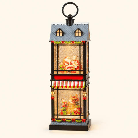 Three Kings Lanterns Christmas Three Kings SnowSwirl Santa's Home Lantern – 30cm