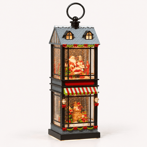 Three Kings Lanterns Christmas Three Kings SnowSwirl Santa's Home Lantern – 30cm