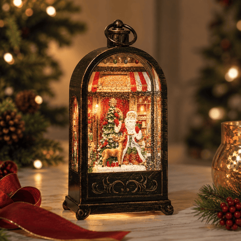 Three Kings Lanterns Christmas Three Kings SnowSwirl Santa's Workshop Lantern – 30cm