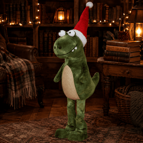 Three Kings Dinosaur Christmas Three Kings Standing Green Festive Dino XL – 85cm