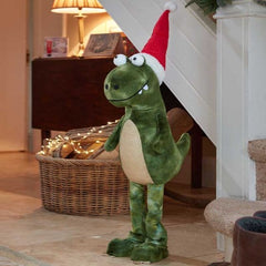 Three Kings Dinosaur Christmas Three Kings Standing Green Festive Dino XL (85cm)