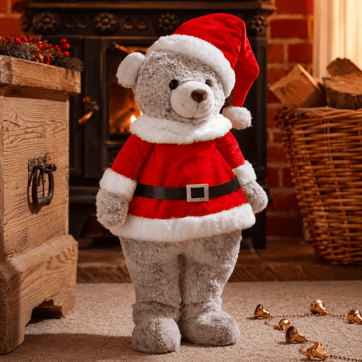 Three Kings Teddy Bears Three Kings Standing Teddy Bear Santa Christmas Decoration – Large