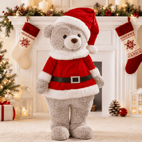 Three Kings Teddy Bears Three Kings Standing Teddy Bear Santa Christmas Decoration – Large