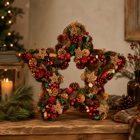 Three Kings Christmas Wreaths Three Kings Star Wreath - 35cm
