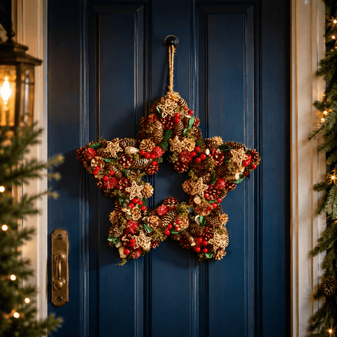 Three Kings Christmas Wreaths Three Kings Star Wreath - 35cm