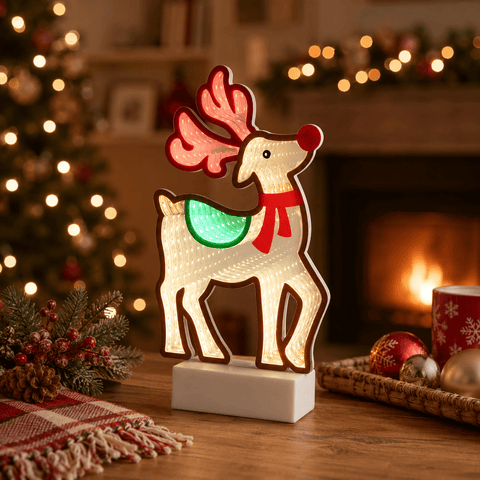 Three Kings Infinity Lighting Three Kings TableTop DeerFinity Reindeer Decoration – 28cm