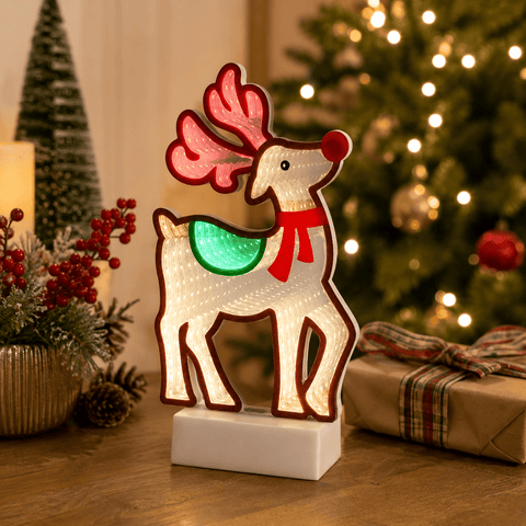 Three Kings Infinity Lighting Three Kings TableTop DeerFinity Reindeer Decoration – 28cm