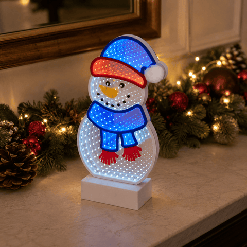 Three Kings Infinity Lighting Three Kings TableTop InfiniFrosty Snowman Decoration – 28cm