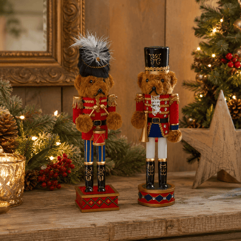 Three Kings Nutcrackers Three Kings Teddy Parade Nutcracker 2 Assorted Designs – 38cm
