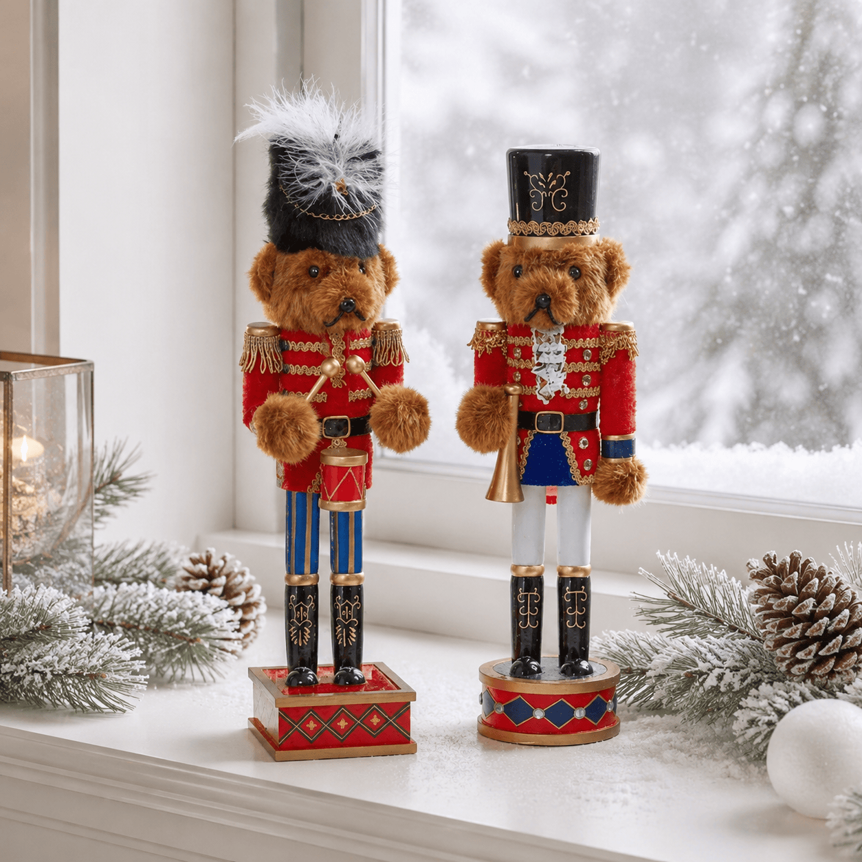 Three Kings Nutcrackers Three Kings Teddy Parade Nutcracker 2 Assorted Designs – 38cm