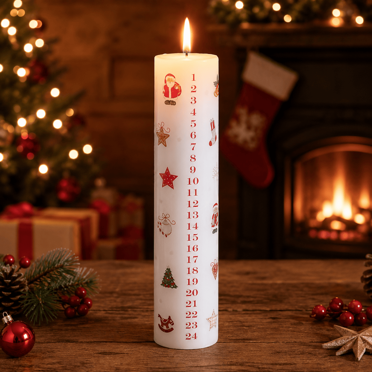 Three Kings Advent Candle Three Kings Traditional Advent Candle – 22cm