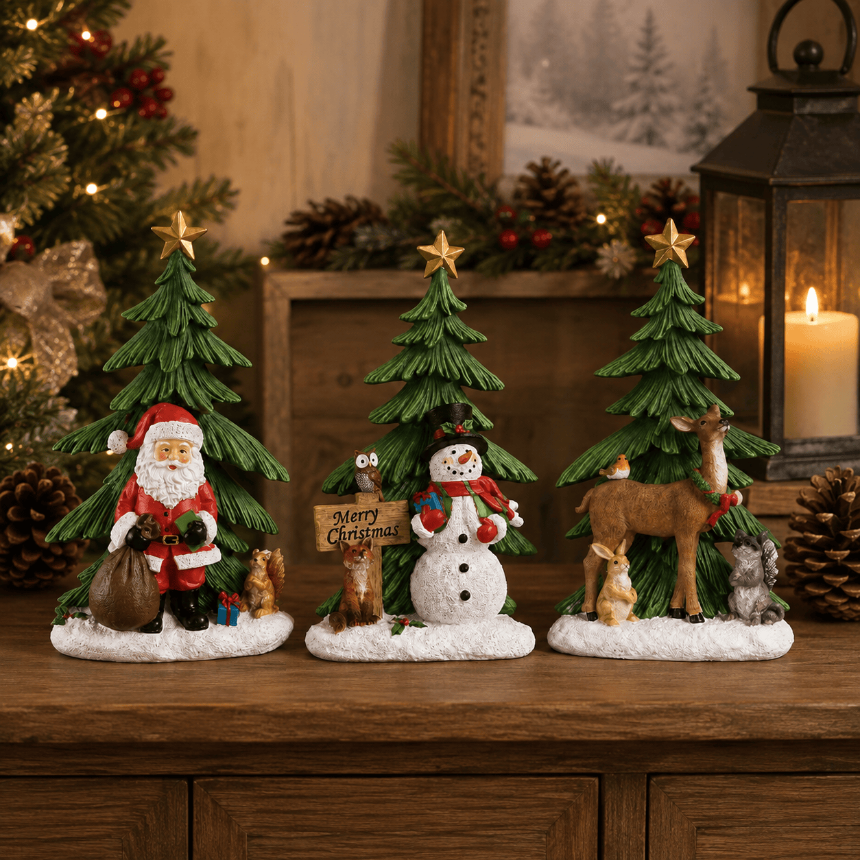 Three Kings Ornaments Decor Three Kings Tree Star Statuette – Mixed Case of 3 Designs