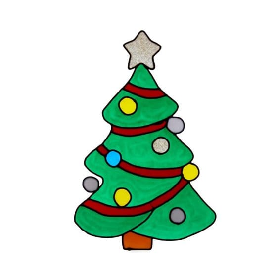 Three Kings Window Stickers Xmas Three Kings Tree Window Sticker 35cm