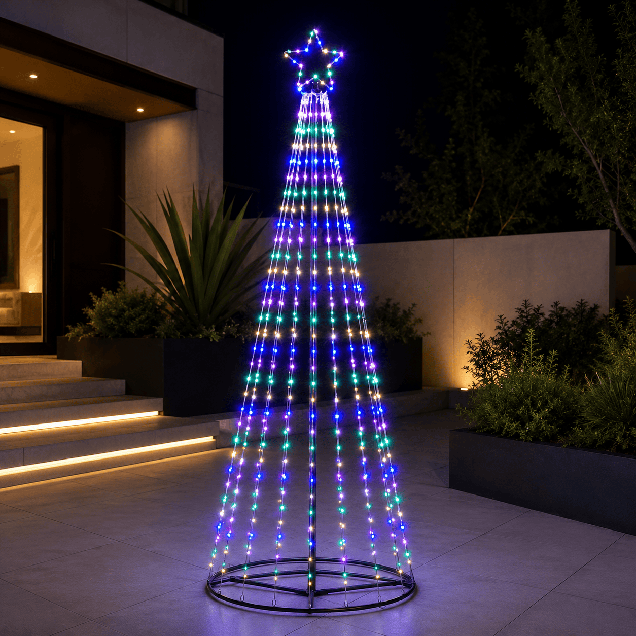 Three Kings LED String Trees Three Kings TwinkleTree Multi-coloured Christmas Tree – 1.5m