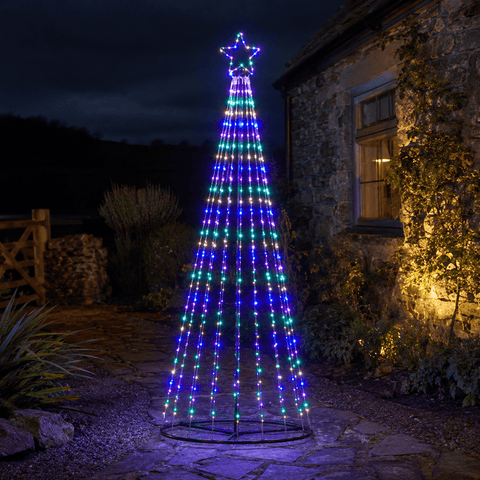 Three Kings LED String Trees Three Kings TwinkleTree Multi-coloured Christmas Tree – 2.1m