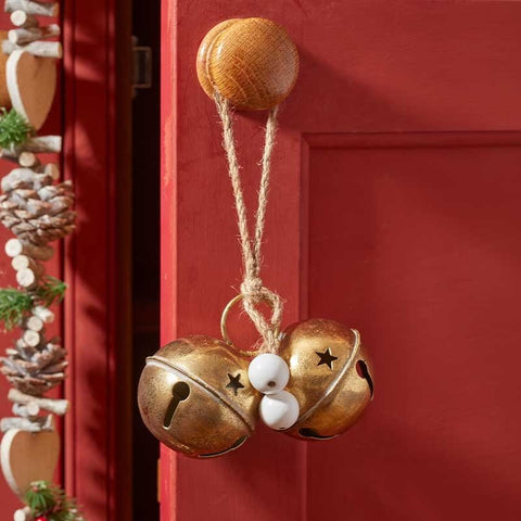 Three Kings Hanging Decor Three Kings Two Extra Large Sleigh Bells Pendant Christmas Decoration