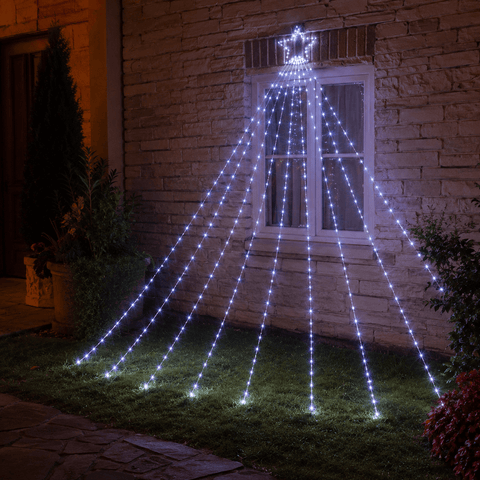 Three Kings Christmas Lit hanging Decor Three Kings Two Tone Warm/Multi-coloured Shooting Star – 3m