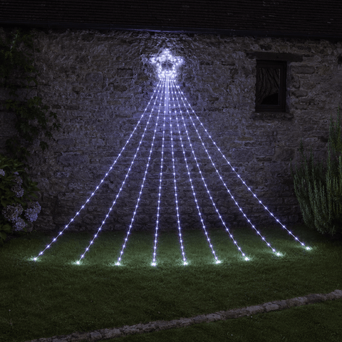 Three Kings Christmas Lit hanging Decor Three Kings Two Tone Warm/Multi-coloured Shooting Star – 3m