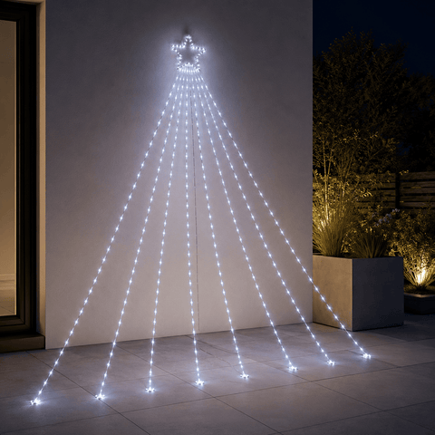 Three Kings Christmas Lit hanging Decor Three Kings Two Tone Warm/Multi-coloured Shooting Star – 3m