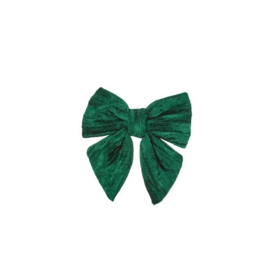 Three Kings Hanging Decor 13cm Three Kings Velvet Bow Emerald - Assorted Sizes