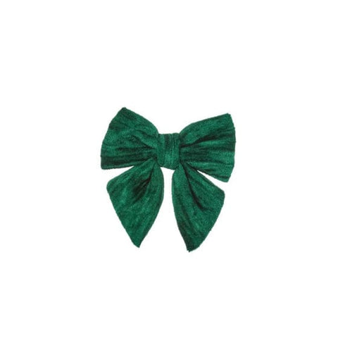 Three Kings Hanging Decor 13cm Three Kings Velvet Bow Emerald - Assorted Sizes