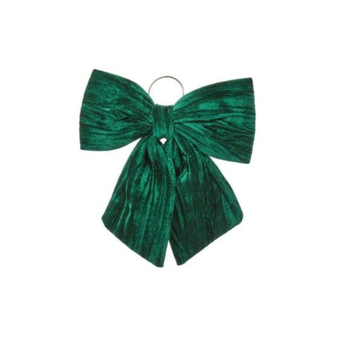 Three Kings Hanging Decor 22cm Three Kings Velvet Bow Emerald - Assorted Sizes