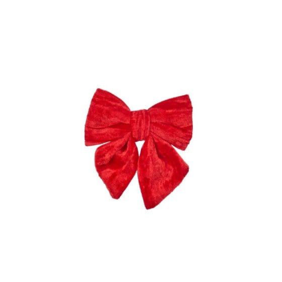 Three Kings Hanging Decor 13cm Three Kings Velvet Bow Ruby - Assorted Sizes