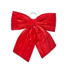 Three Kings Hanging Decor 44cm Three Kings Velvet Bow Ruby - Assorted Sizes