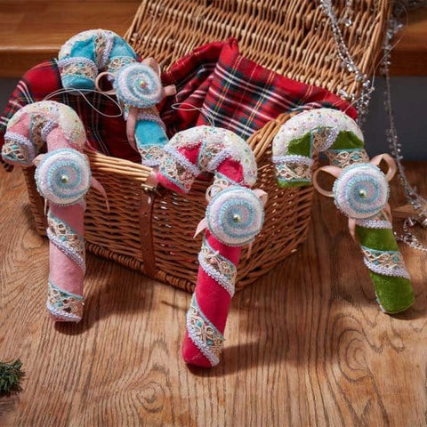 Three Kings Velvet CandyCane 20cm Assorted Designs