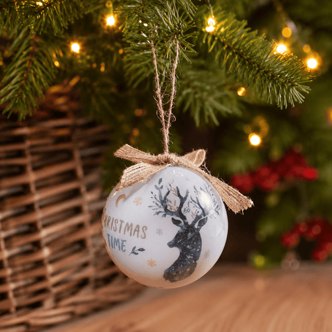 Three Kings Baubles Three Kings Vintage Baubles Stag Design – 7pc Set