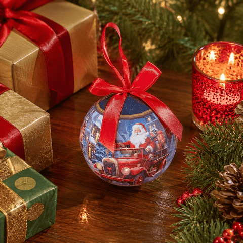 Three Kings Baubles Three Kings Vintage Driving Santa Christmas Bauble