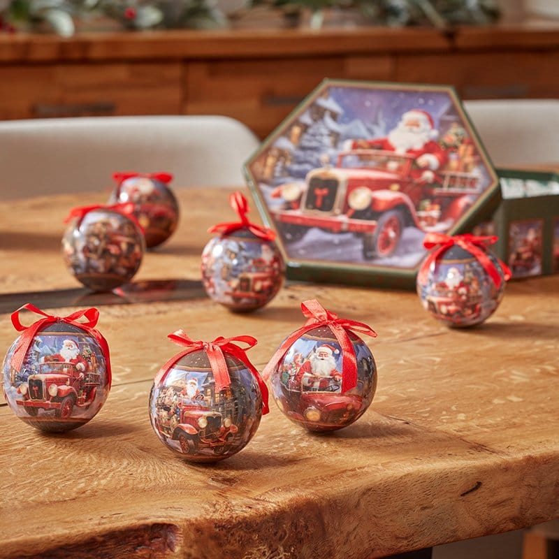 Three Kings Baubles Three Kings Vintage Driving Santa Christmas Baubles – Set Of 14