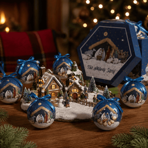 Three Kings Baubles Three Kings Vintage Mixed Pack Nativity Baubles – Pack Of 7