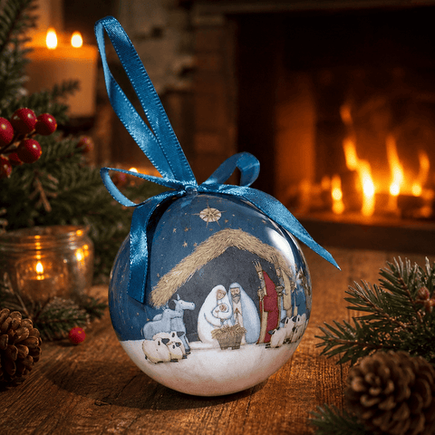 Three Kings Baubles Three Kings Vintage Mixed Pack Nativity Baubles – Pack Of Two