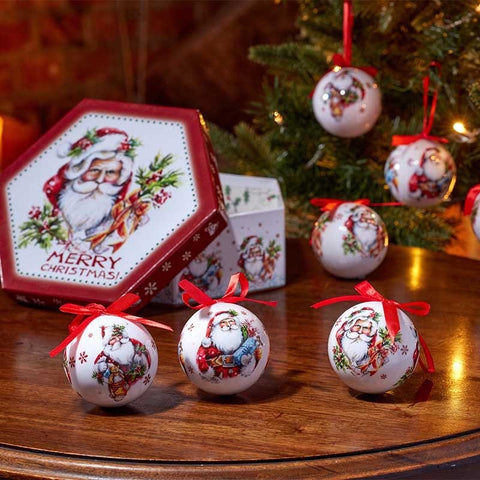 Three Kings Baubles Three Kings Vintage Santa Claus Baubles – Set of 7