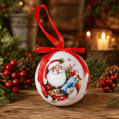 Three Kings Baubles Three Kings Vintage Santa Claus Baubles –Three Festive Designs