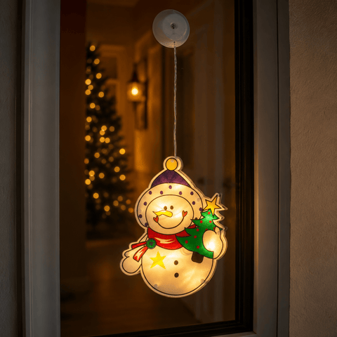 Three Kings Christmas Lit hanging Decor Three Kings Vintage WindoFrosty – Snowman