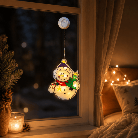 Three Kings Christmas Lit hanging Decor Three Kings Vintage WindoFrosty – Snowman