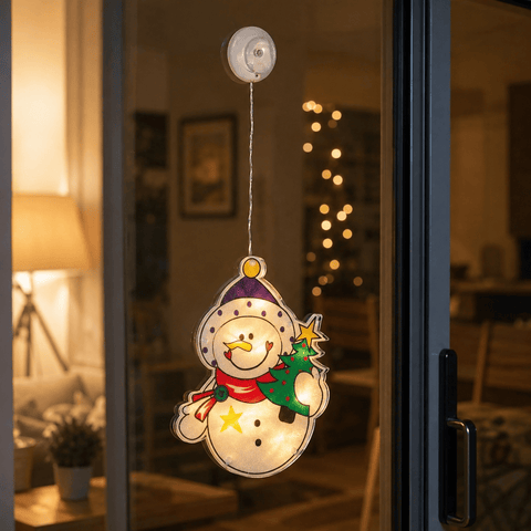 Three Kings Christmas Lit hanging Decor Three Kings Vintage WindoFrosty – Snowman