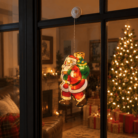 Three Kings Christmas Lit hanging Decor Three Kings Vintage WindoSanta – Santa Design